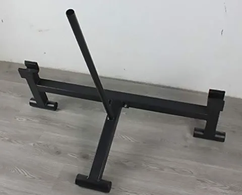 CKIDS Barbell Deadlift Bar Jack Double Grooved – Load/Unload Weight Plates, Olympic Bar for Deadlifts & Weight Training