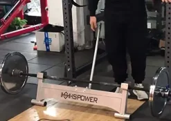 CKIDS Barbell Deadlift Bar Jack Double Grooved – Olympic Weight Plates Load & Unload