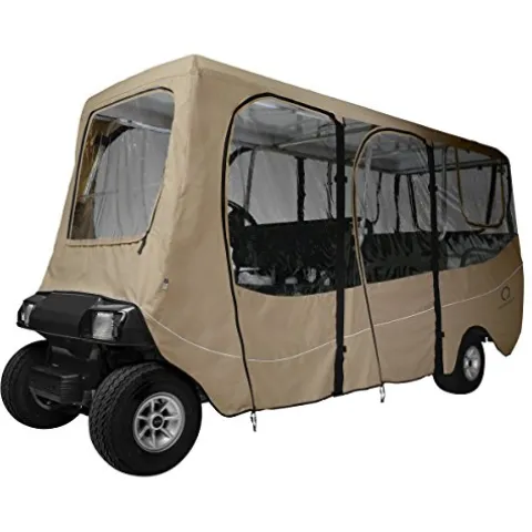 Classic Accessories Fairway Golf Cart Deluxe Enclosure Light Khaki