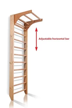CleverWood Swedish Ladder Stall Bars Set for Physical Therapy & Gymnastics