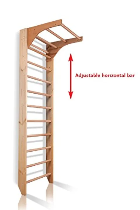 CleverWood Swedish Ladder Stall Bars Set for Physical Therapy & Gymnastics