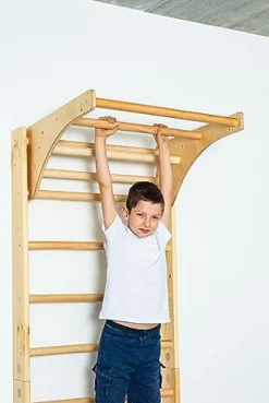 CleverWood Swedish Ladder Stall Bars Set for Physical Therapy & Gymnastics