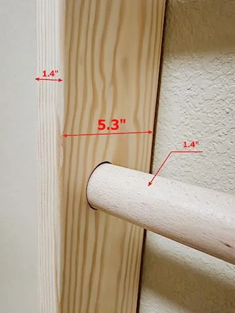 CleverWood Swedish Ladder Stall Bars Set for Physical Therapy & Gymnastics