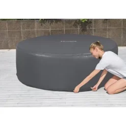 Coleman Palm Springs 4-6 Person EnergySense Smart AirJet Plus Inflatable Hot Tub Outdoor Spa
