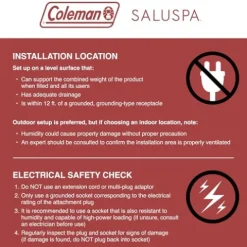 Coleman SaluSpa AirJet Inflatable Hot Tub Gray
