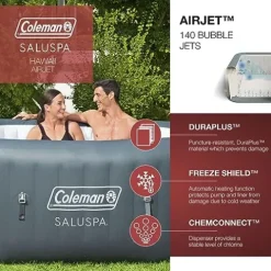 Coleman SaluSpa AirJet Inflatable Hot Tub Gray