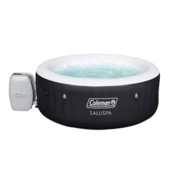 Coleman SaluSpa 4-Person Inflatable Hot Tub with 120 AirJets Black