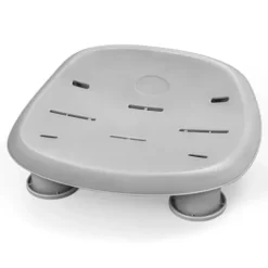 Coleman SaluSpa Sicily AirJet Hot Tub with Bestway Non-Slip Spa Seat Set, Gray