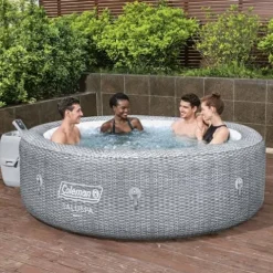 Coleman SaluSpa Sicily AirJet Hot Tub with 180 Jets Gray