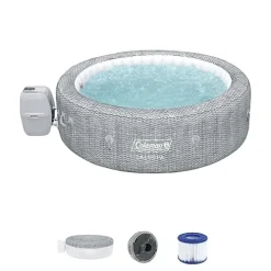 Coleman SaluSpa Sicily AirJet Hot Tub with 180 Jets Gray