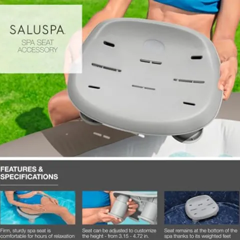 Coleman SaluSpa Sicily AirJet Inflatable Hot Tub with Pool/Spa Seat & Headrest Pillows