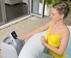 Coleman Tahiti EnergySense AirJet Inflatable Hot Tub Spa Gray