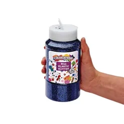 Colorations Extra-Safe Plastic Glitter Shaker Jars, Non-Toxic, 12 Colors