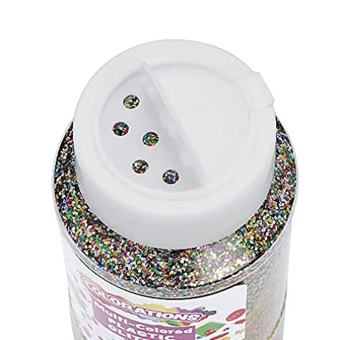 Colorations Extra-Safe Plastic Glitter Shaker Jars, Non-Toxic, 12 Colors