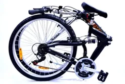 Columba Alloy Folding Bike 18 Speed Double Suspension Black 26 inch