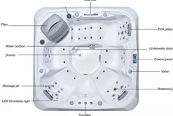 Comfort Hot Tubs Hot Tub Spa 5-6 Person 51 Jets LED Lights & More