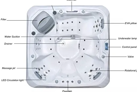 Comfort Hot Tubs Hot Tub Spa 5-6 Person 51 Jets LED Lights & More