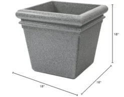 Commercial Zone StoneTec 18″ Planter Ashtone