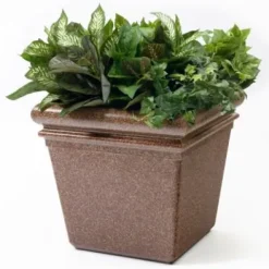 Commercial Zone StoneTec Series Square Planter Box Aspen