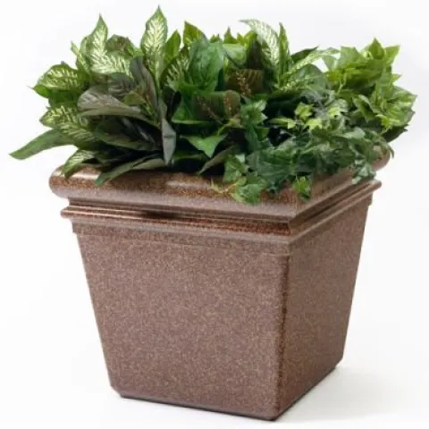 Commercial Zone StoneTec Series Square Planter Box Aspen