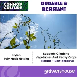 COMMON CULTURE Professional Grade Trellis Netting Bulk Roll 6.5ft x 4920ft Heavy Duty Scrog Net