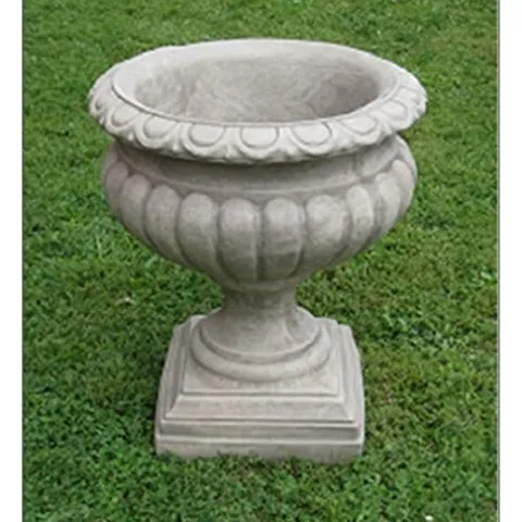 Continental Craft 27 x 24 Set of 2 Fluted Urns Gray
