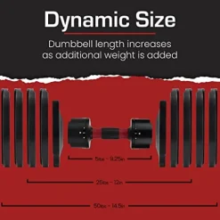 CORE FITNESS Adjustable Dumbbell Weight Set Black