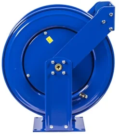 COXREELS Spring Rewind Hose Reel for Fuel Dispensing 3/4″ I.D. 75′ Hose 300 PSI Blue