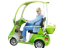 Cozytrikes Electric Golf Cart Scooter with Canopy Green