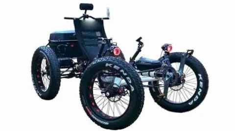 Cozytrikes Fat Tire Electric Quadricycle Black