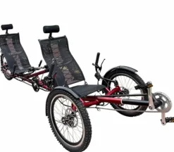 Cozytrikes Tandem Recumbent Trike for Couples Red