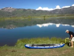 Creek Osprey SUP Inflatable Fishing Stand Up Paddle Board Blue/Grey
