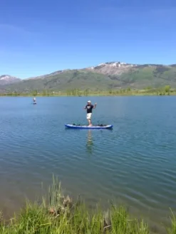 Creek Osprey SUP Inflatable Fishing Stand Up Paddle Board Blue/Grey