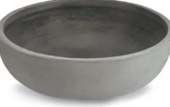Crescent Garden Orinoco Double-Walled Plant Bowl 40-Inch Weathered Concrete
