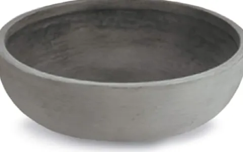 Crescent Garden Orinoco Double-Walled Plant Bowl 40-Inch Weathered Concrete