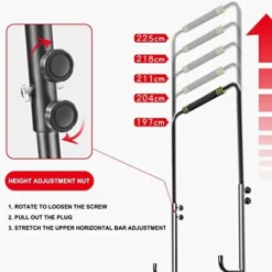 CSDM.AI Fitness Household Horizontal Bars Adjustable Height Pull Up & Dip Station