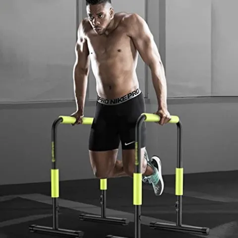 CSDM.AI Portable Dip Station Fitness Parallel Bar Workout Pull Up Dip Stand