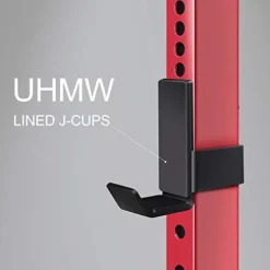 CUAUC Wall Mounted Folding Squat Rack Red