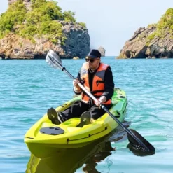 CuisinAid Fishing Kayak with Paddles 9.68FT Green Yellow