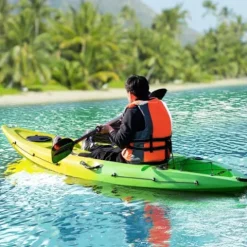 CuisinAid Fishing Kayak with Paddles 9.68FT Green Yellow