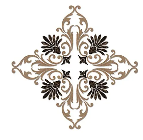 Custom Mosaics, Inc. Baroque Corner Scroll Porcelain Swimming Pool Mosaic 42″x30″ Blue