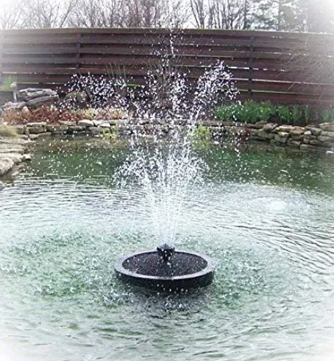 Custom Pro 6000 Floating Pond Fountain Aerator with Multi-Tier Nozzle, 108 LED Spotlight, 24″ Float, 25′ Power Cord Multicolor