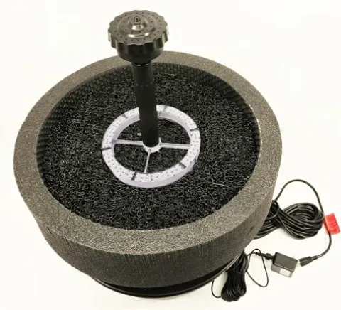 Custom Pro 6000 Floating Pond Fountain Aerator with Multi-Tier Nozzle, 108 LED Spotlight, 24″ Float, 25′ Power Cord Multicolor