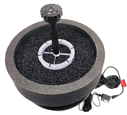 Custom Pro 3000 Floating Pond Aerator and Fountain with Multi Tier Nozzle and LED Light Ring Red, White, and Blue