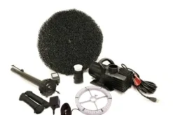 Custom Pro 6000 Floating Pond Fountain/Aerator with Multi Tier Nozzle and Color-Changing LED Spotlight Silver