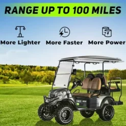 Cxeny 51.2V 150Ah LiFePO4 Golf Cart Battery with 18A Charger & Mobile App