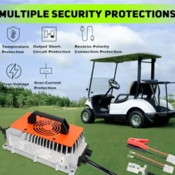 Cxeny 51.2V 150Ah LiFePO4 Golf Cart Battery with 18A Charger & Mobile App