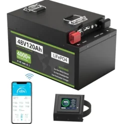 Cxeny 48V 120Ah Lithium Golf Cart Battery with 200A BMS & Mobile App Control