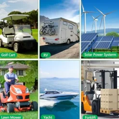 Cxeny 48V 120Ah Lithium Golf Cart Battery with 200A BMS & Mobile App Control