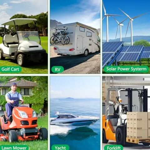 Cxeny 48V 120Ah Lithium Golf Cart Battery with 200A BMS & Mobile App Control